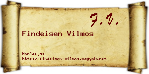 Findeisen Vilmos névjegykártya
